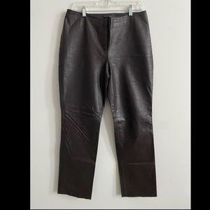 Kenneth Cole Brown Leather Pants